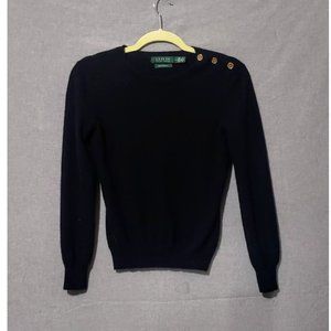 Black Ralph Lauren Cashmere Sweater Size Small to Medium